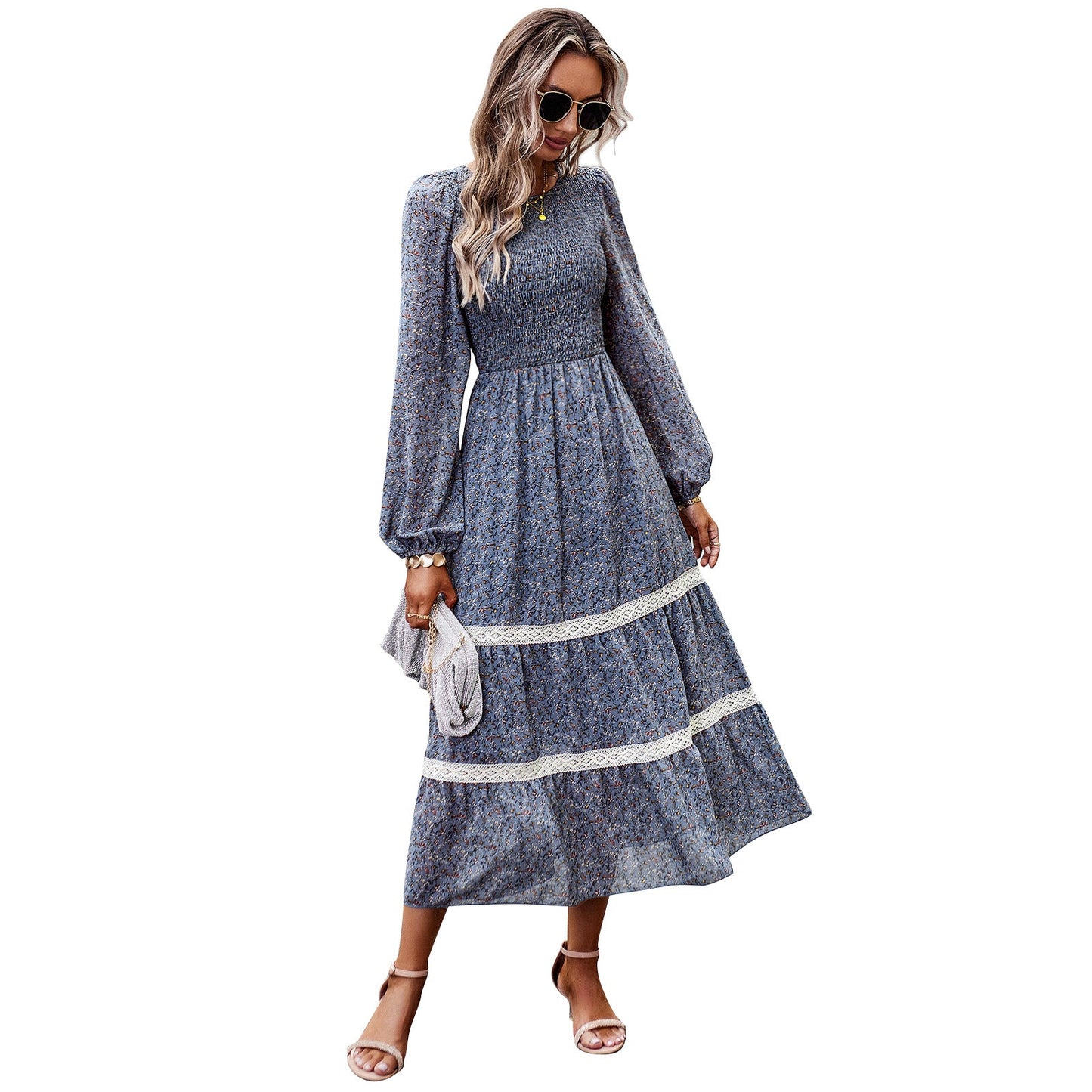 Elegant Round Neck Dress Women NorixaFashion.com