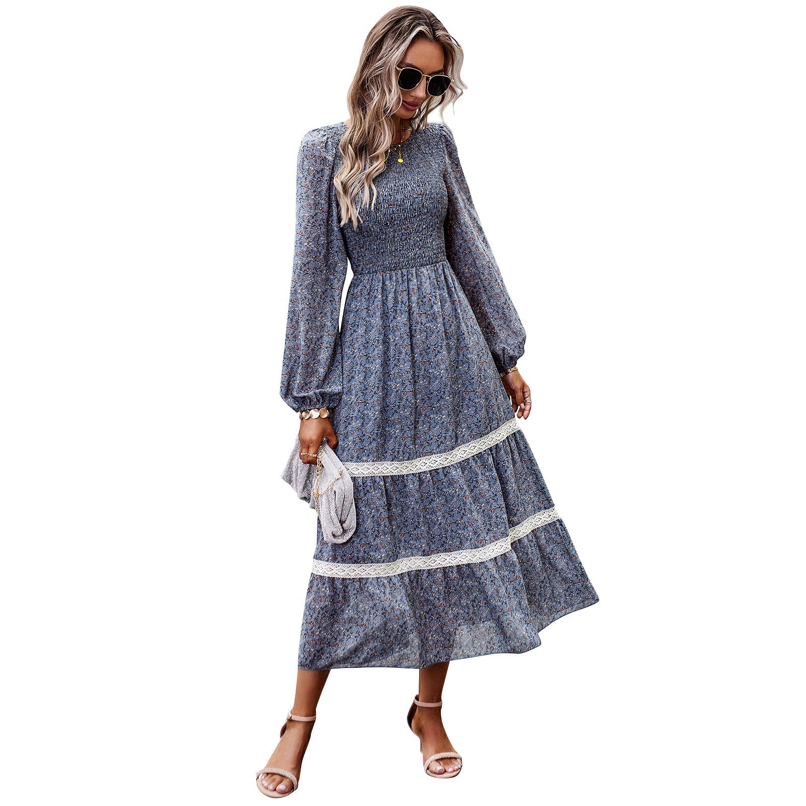 Elegant Round Neck Dress Women NorixaFashion.com