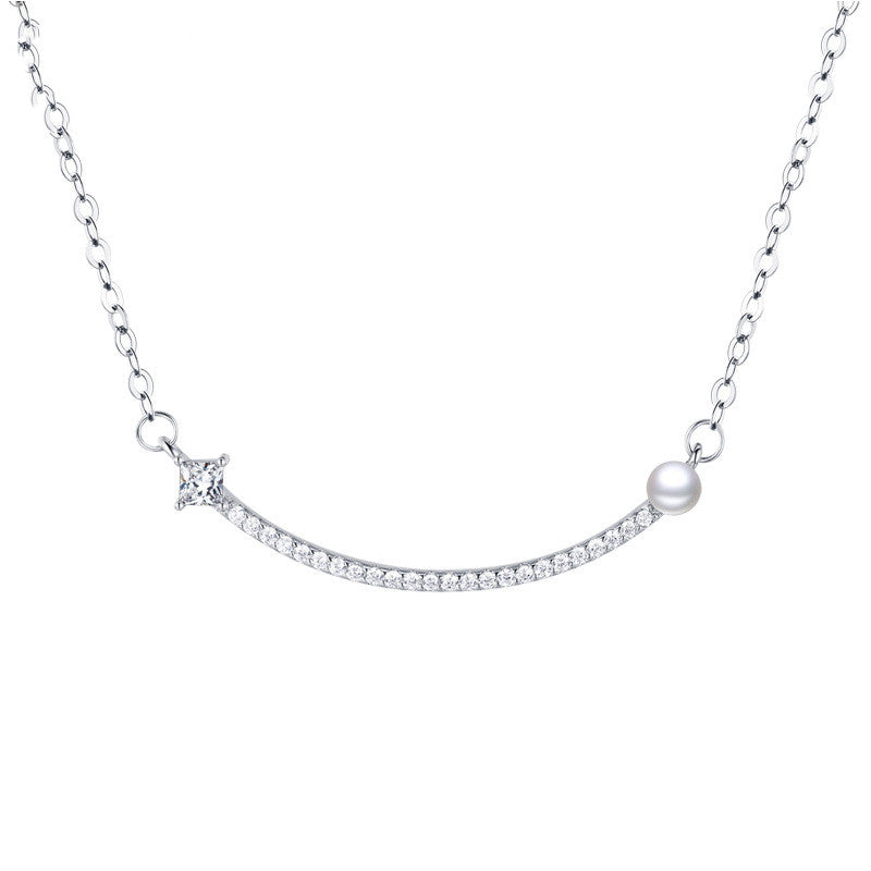 S925 Sterling Silver Pearl Double Necklace LadyShow.Store