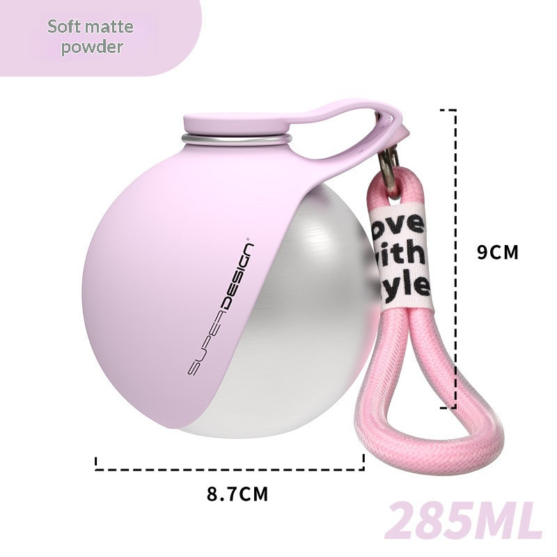 Creative Portable Outdoor Pet Stainless Steel Water Cup Small Dog Water Bottle Convenient Dog Drink Dispenser Puppy Travel Portable Water Bowl Pet Products Pets Fashion