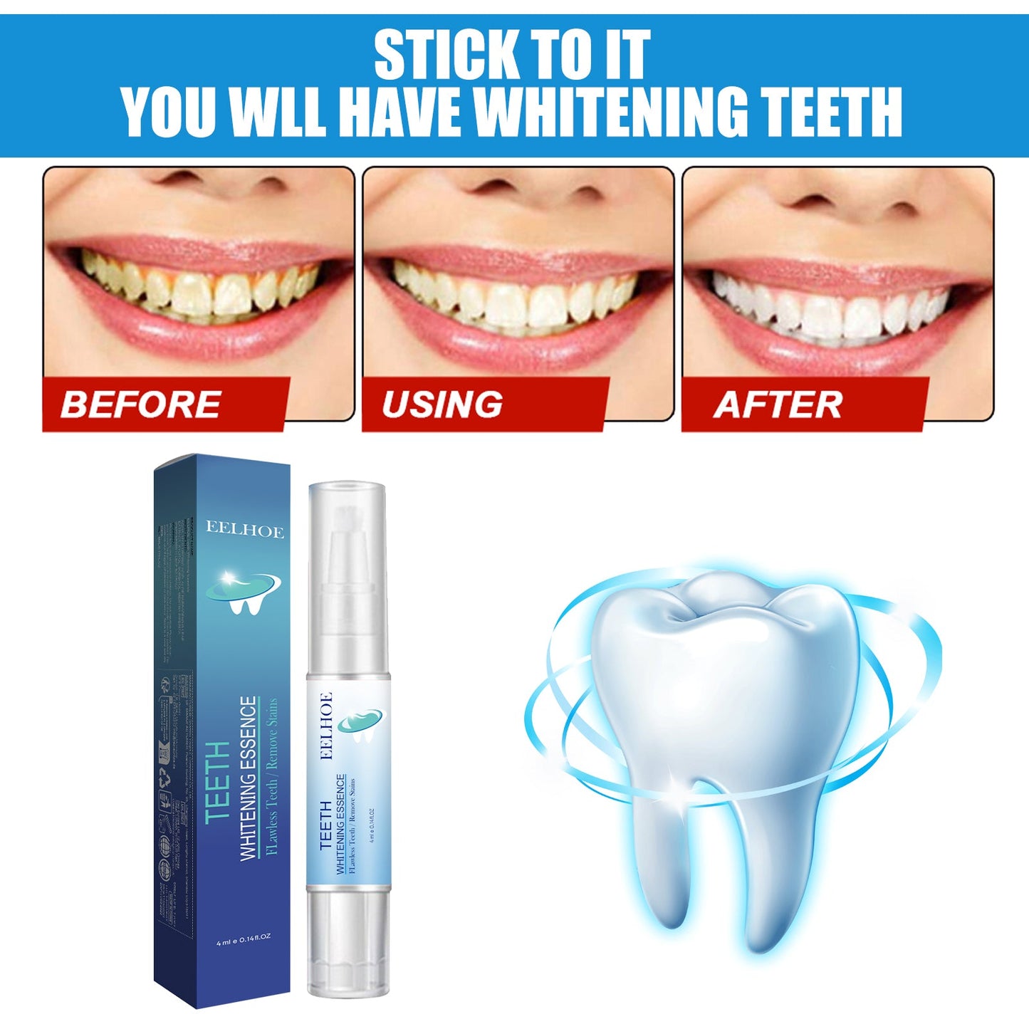Teeth Cleaning Pen Tri Light Beauty