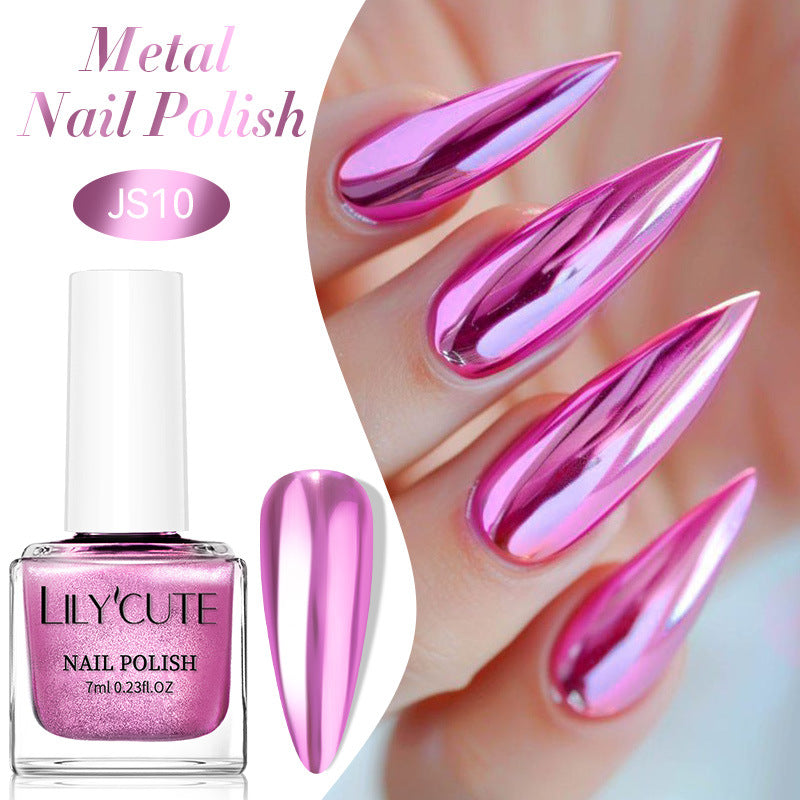 Quick-dry Metallic Mirror Nail Polish, No Baking Required LadyShow.Store
