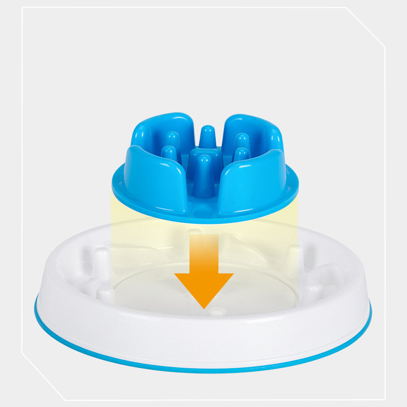 Dog Bowl Anti Knock Choke Slow Food Pets Fashion