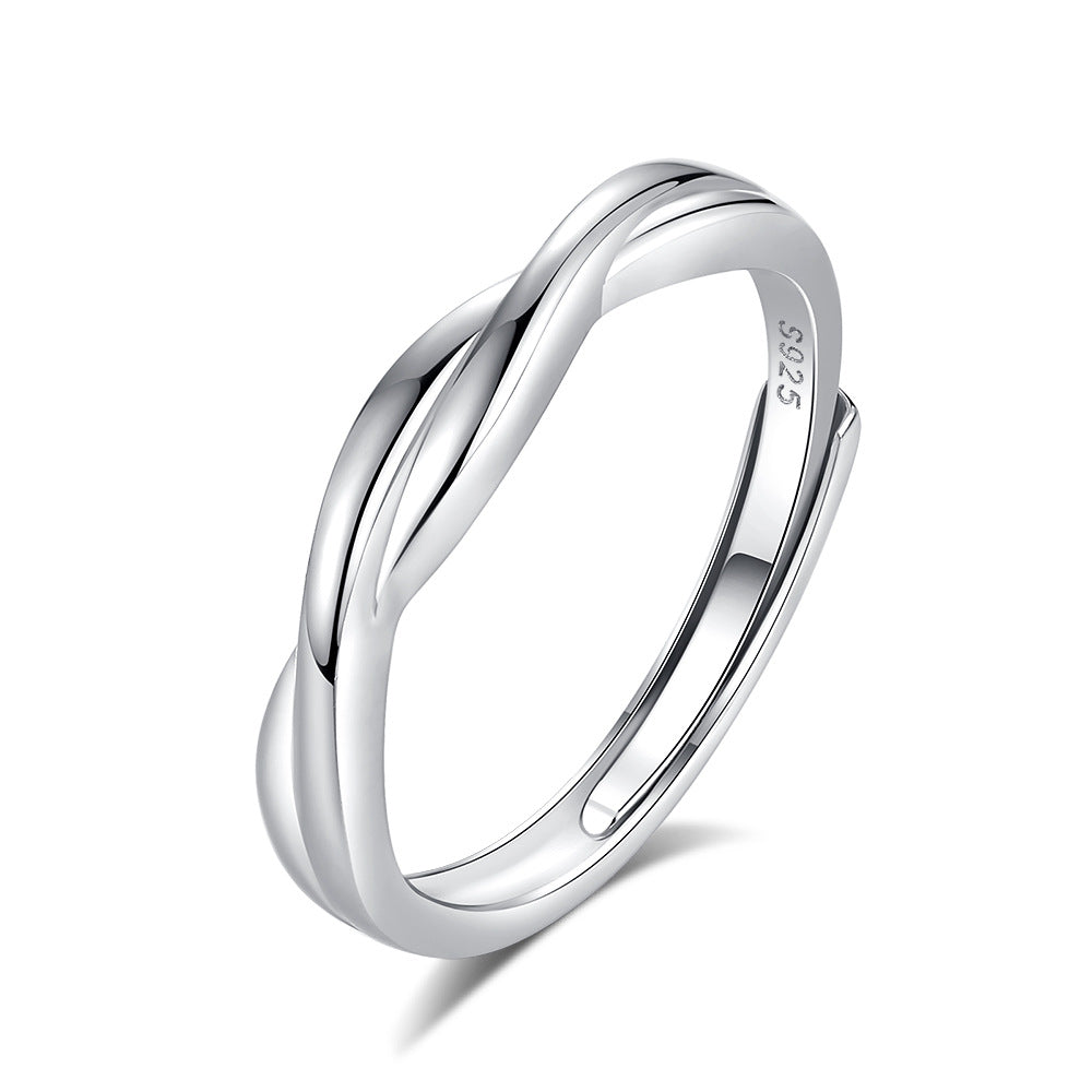 S925 Silver Adjustable Ring For Couples LadyShow.Store