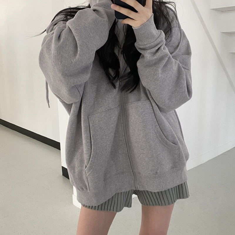 Loose Cardigan Jacket Thickened Plus Fleece LuxuryLifeWay Online Store