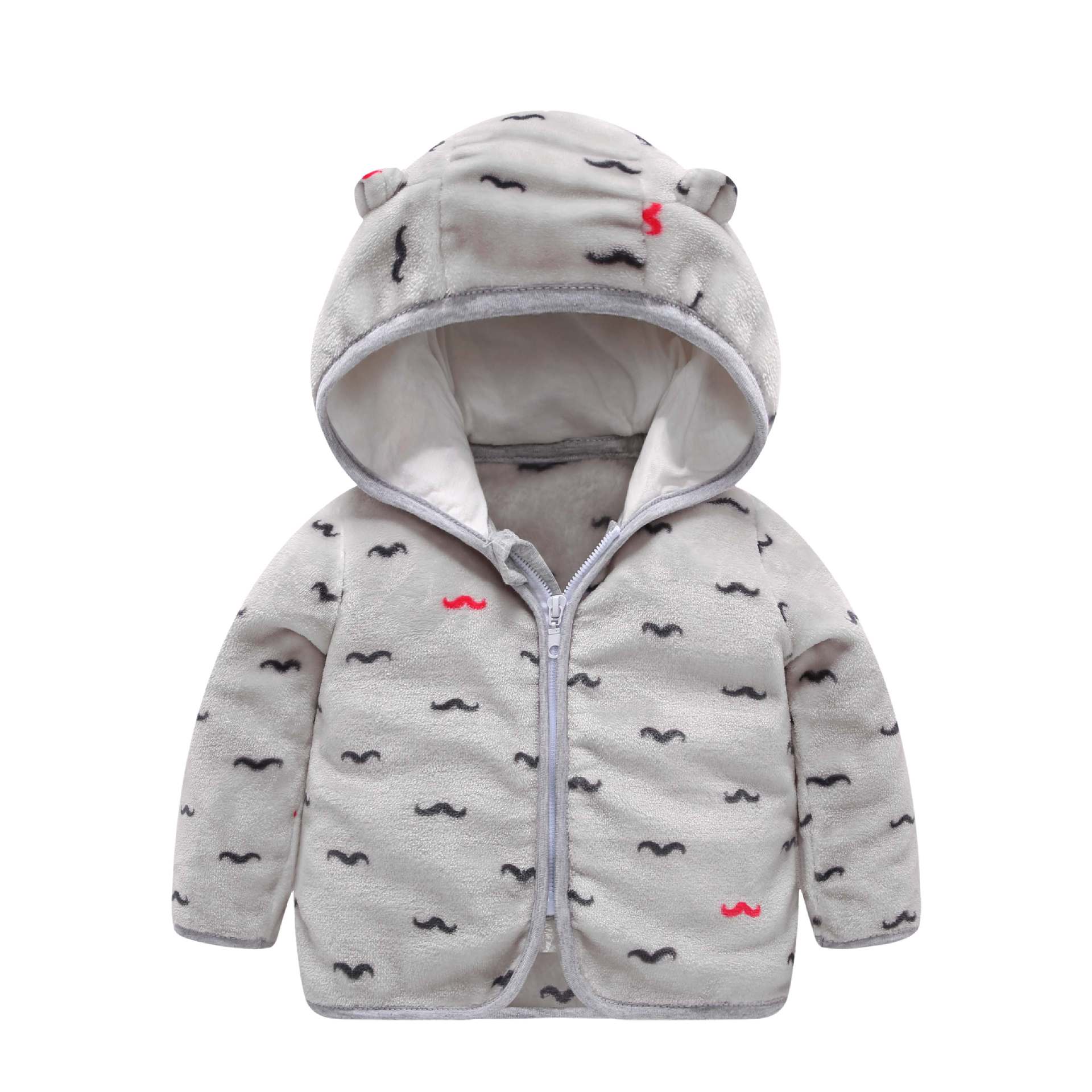 Children's Hooded Coral Fleece Padded Jacket Pi-Mart
