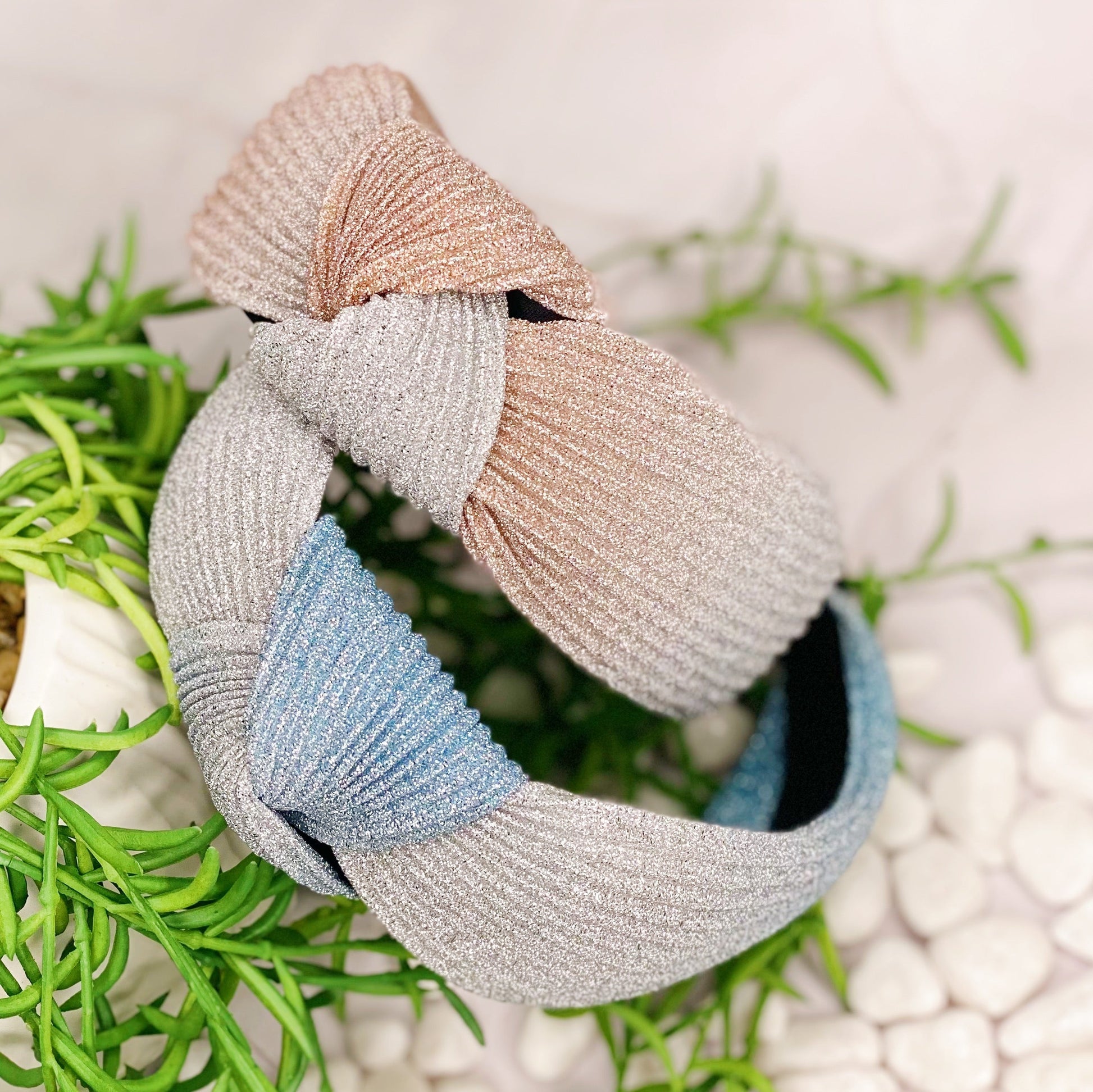 Shimmer Pleats Headband LadyShow.Store