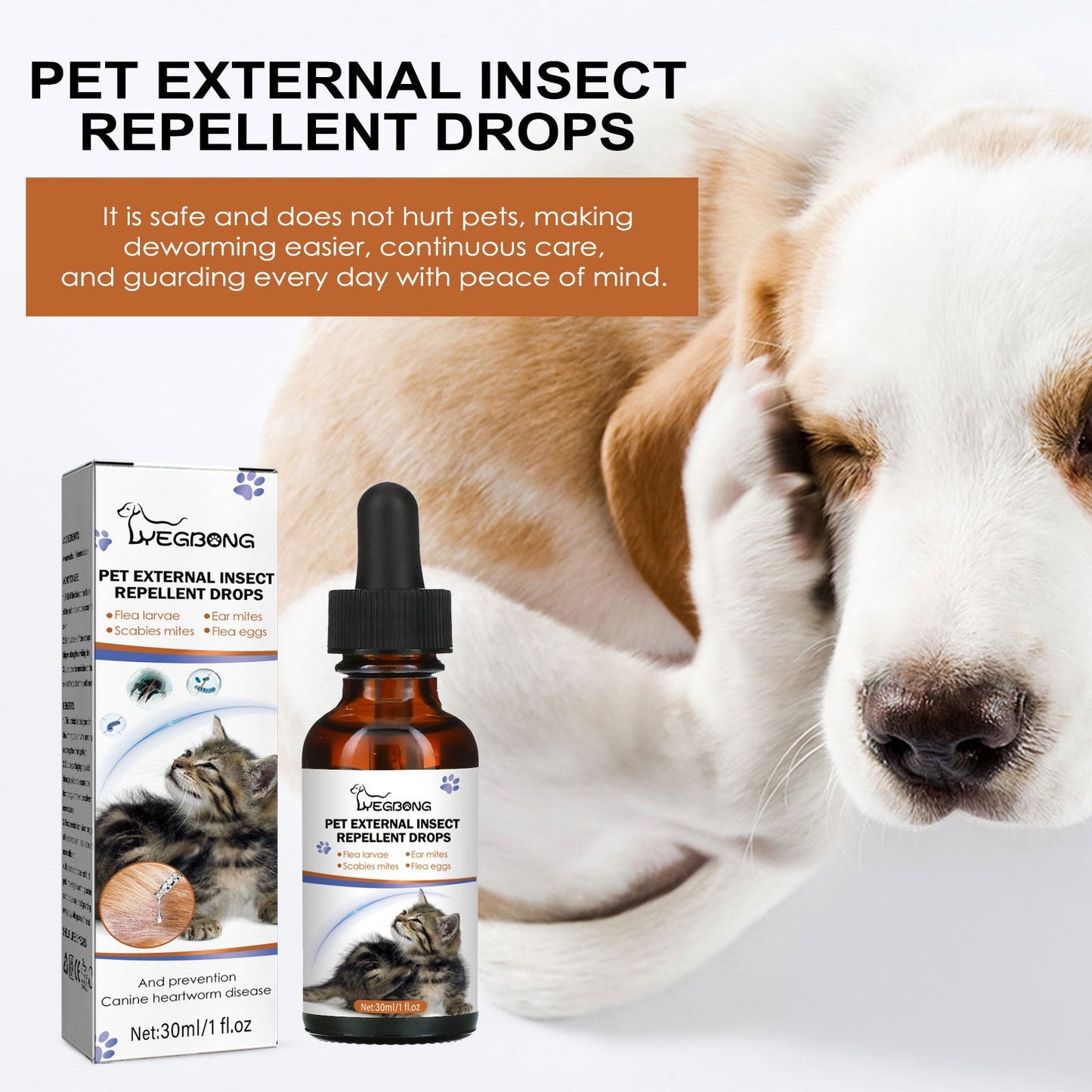 Dog Cat Drops Spray Cleaning Remove Lice Tick Flea LadyShow.Store