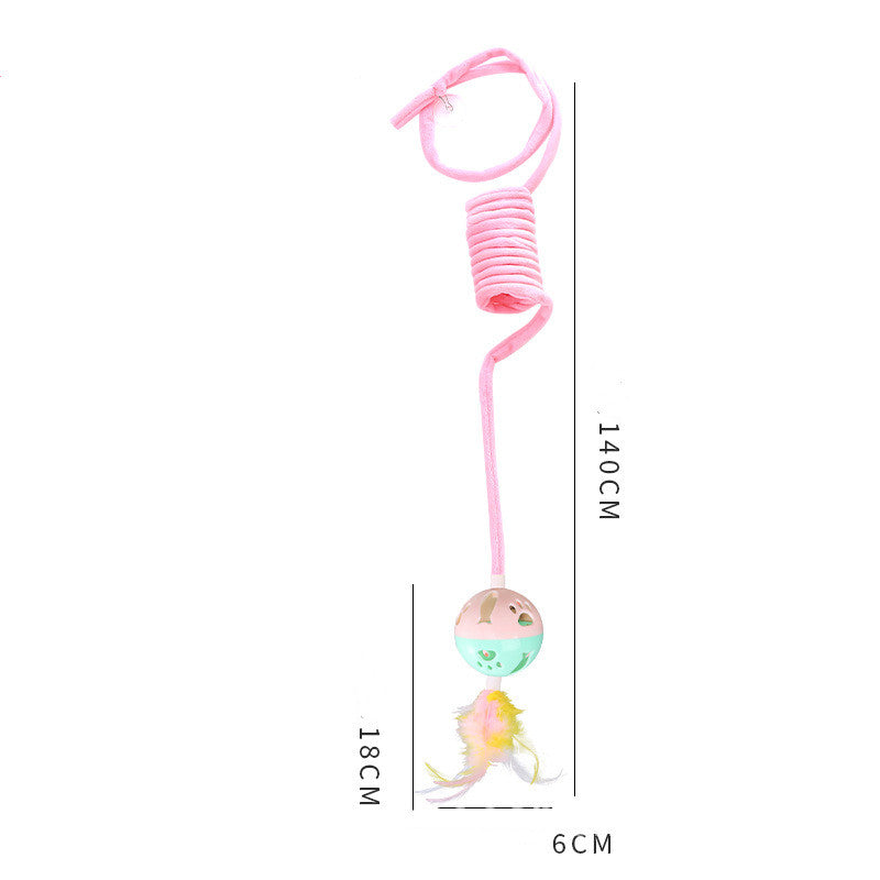 Cat Toy Self-Hi Sucker Spring Rabbit Hair Ball Interactive Play Pet Supplies Interactive Toys Pets Fashion