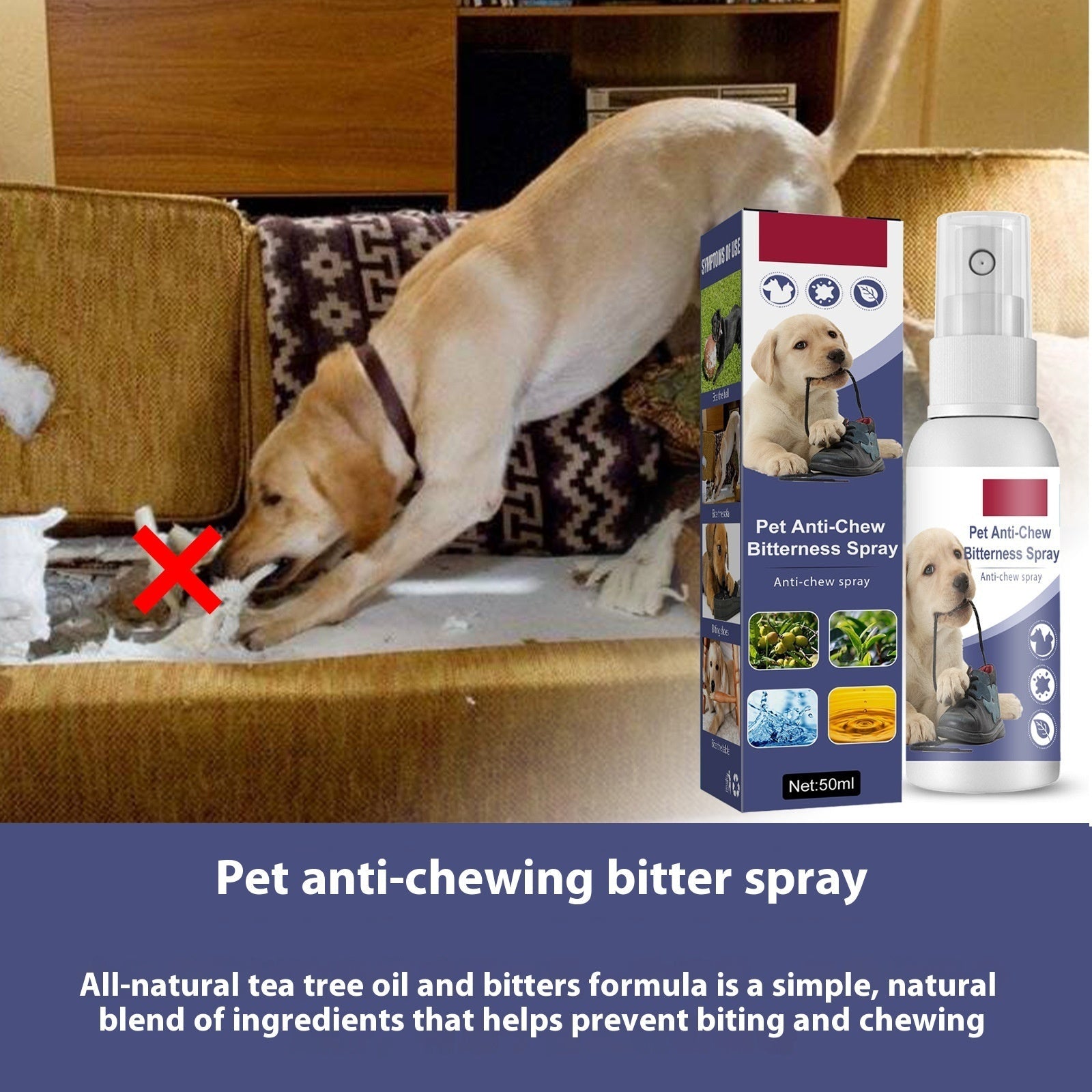 Pet Bitter Anti-bite Spray Dog Scratching Sofa Indoor Long-lasting Eviction Pets Fashion