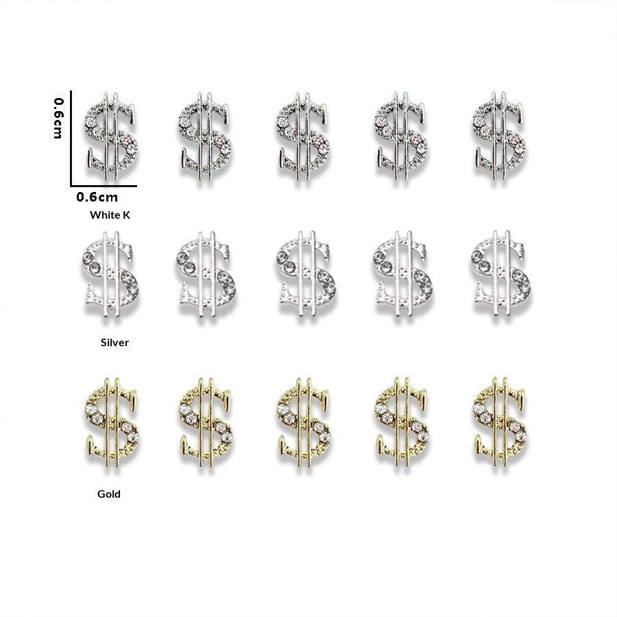 Gold-foil Symbol Alloy Nail Art Accessories LadyShow.Store