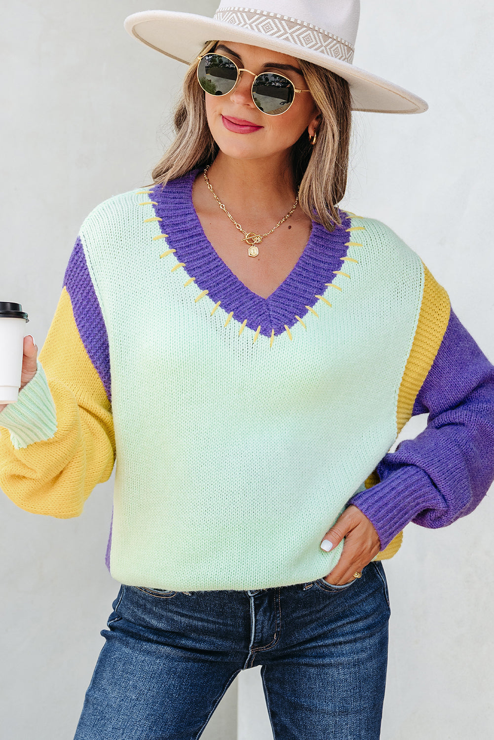 Colette Knitted Drop Shoulder Sweater LuxuryLifeWay Online Store