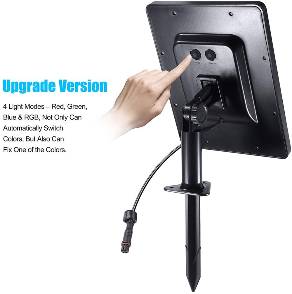 Submersible RGB Solar Garden Spotlights for Pathway Lighting Pi-Mart