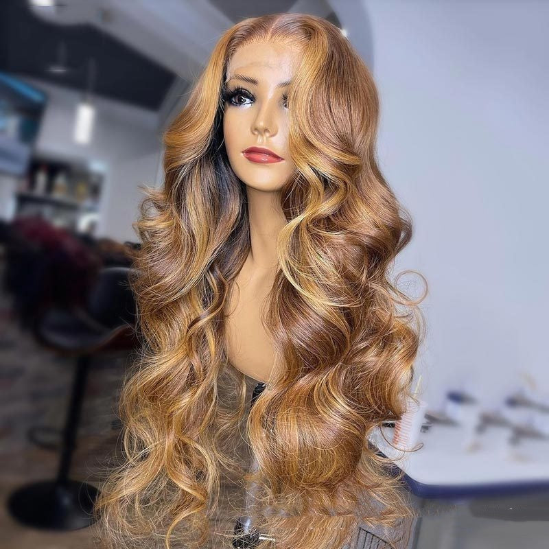 Honey Blonde Body Wave Lace Front Pre Plucked Highlight Wig LuxuryLifeWay Online Store
