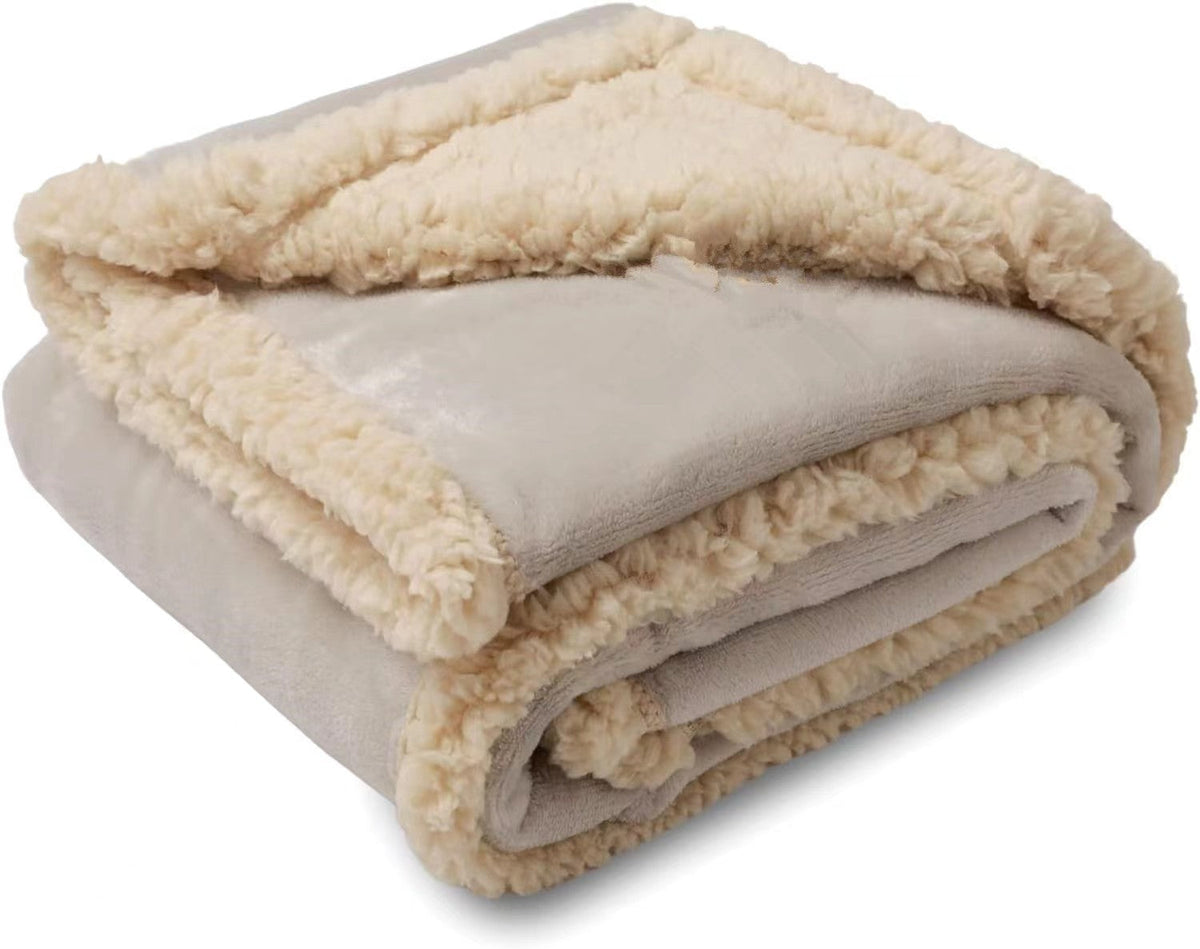 Flannel Cotton Wool Sherpa Thick Pet Blanket Dog Kennel Pets Fashion