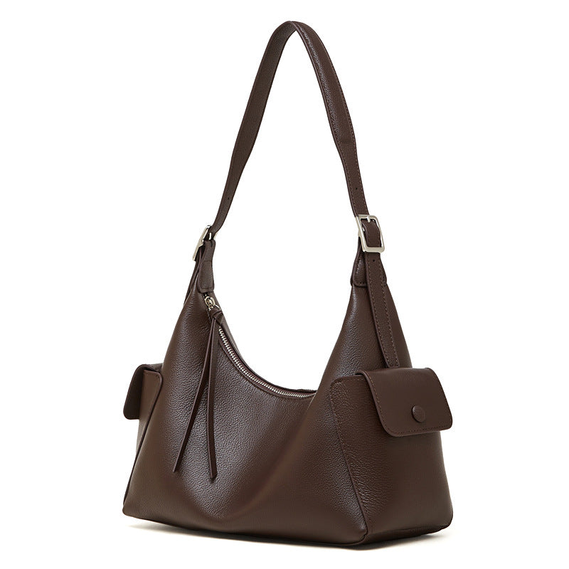 Womens Large-Capacity Casual Leather Shoulder And Crossbody Bag LadyShow.Store