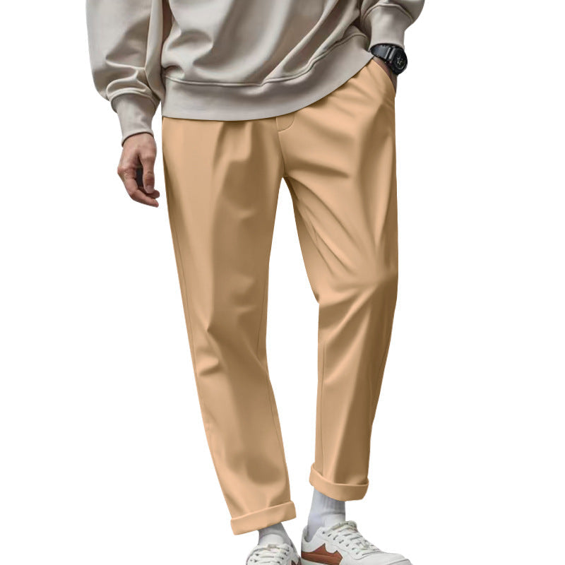 Men's Trousers With Pockets Casual Loose Comfortable Quick-drying Waist-tied Pants NorixaFashion.com
