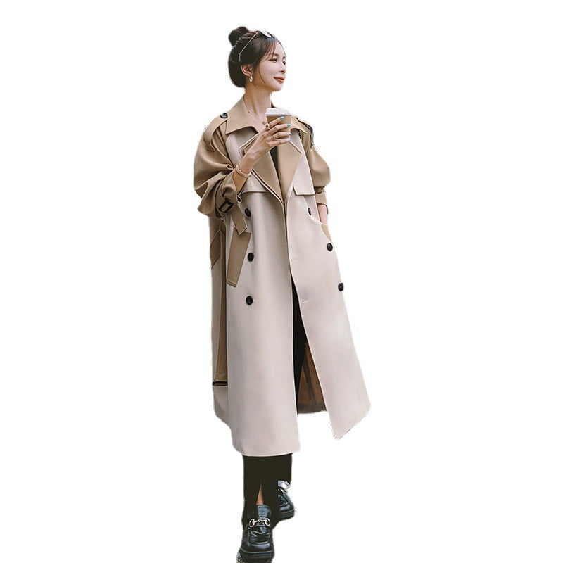 British Style Mid-Length Coat Jacket for Spring & Autumn Pi-Mart