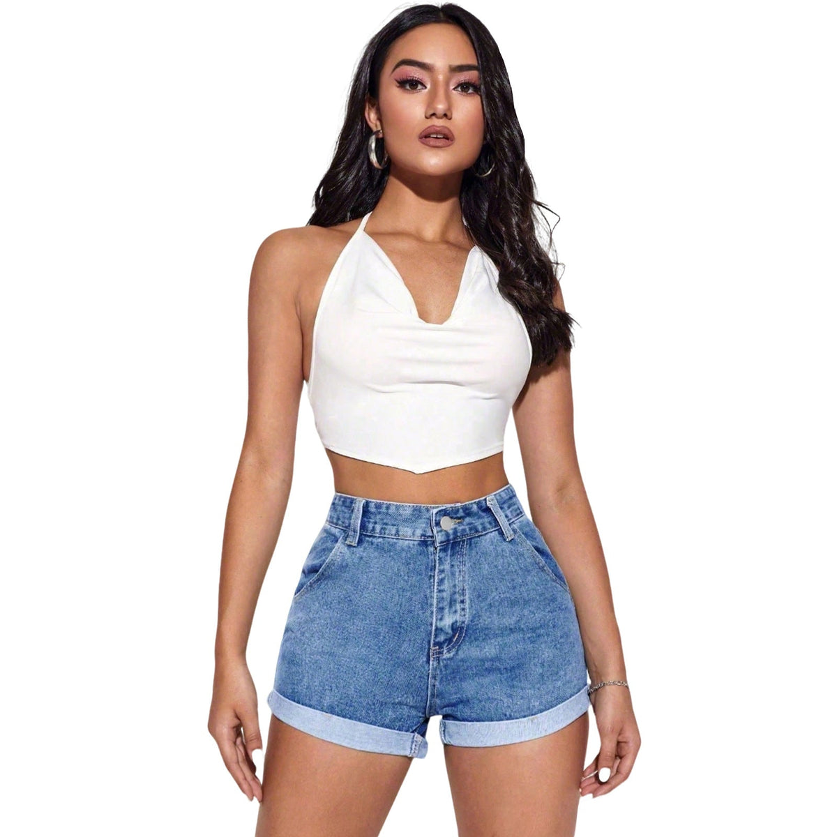 New 2026 Summer Wide-Leg Denim Shorts NorixaFashion.com