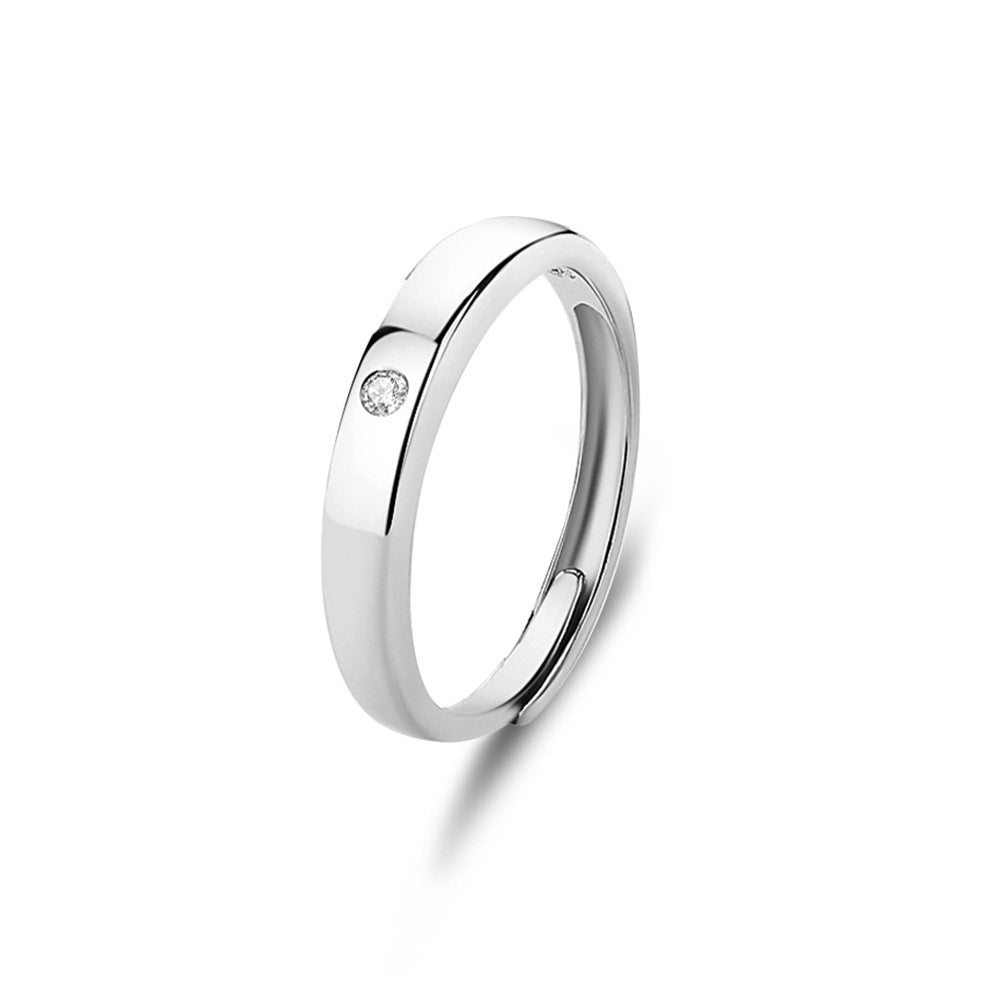 S925 Silver Adjustable Ring For Couples LadyShow.Store