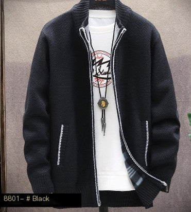 Men's Thickened Padded Jumper Cardigan Jacket (1PC) Pi-Mart