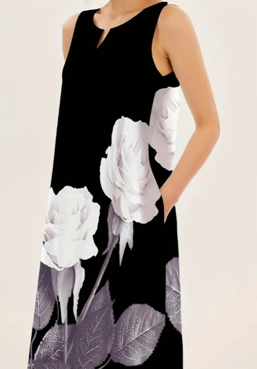 Floral Print Long Dress For Women NorixaFashion.com