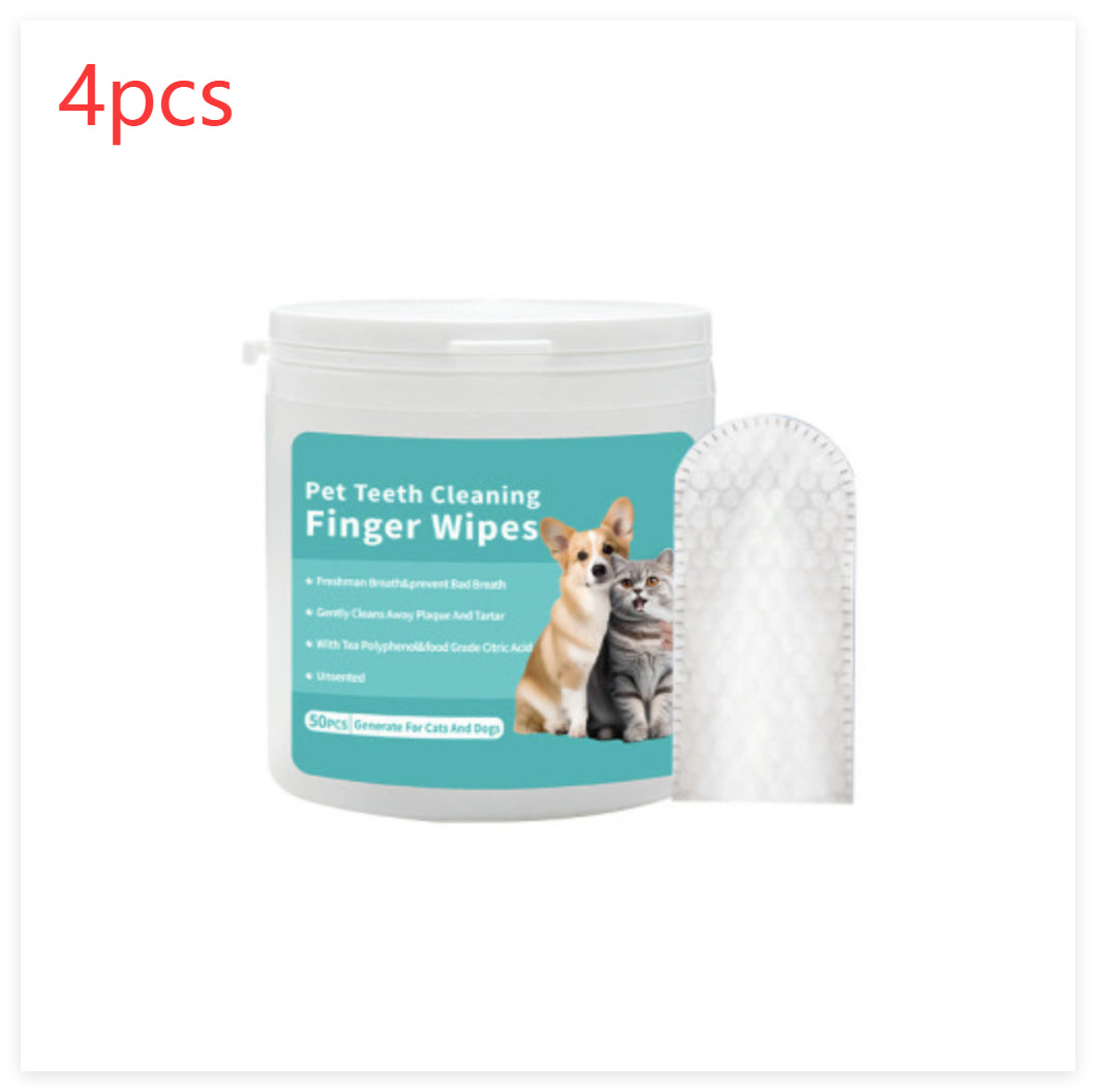 Disposable Pet Cleaning Products Teeth Cleaning Wipes Ear Care Fingertips Ear Mite Removal Cat And Dog Ear Cleaning Pet Products Pets Fashion