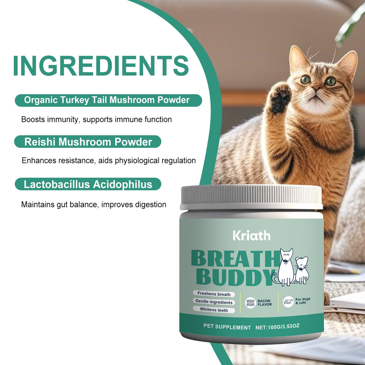 Pet Teeth Cleaning Powder Tri Light Beauty