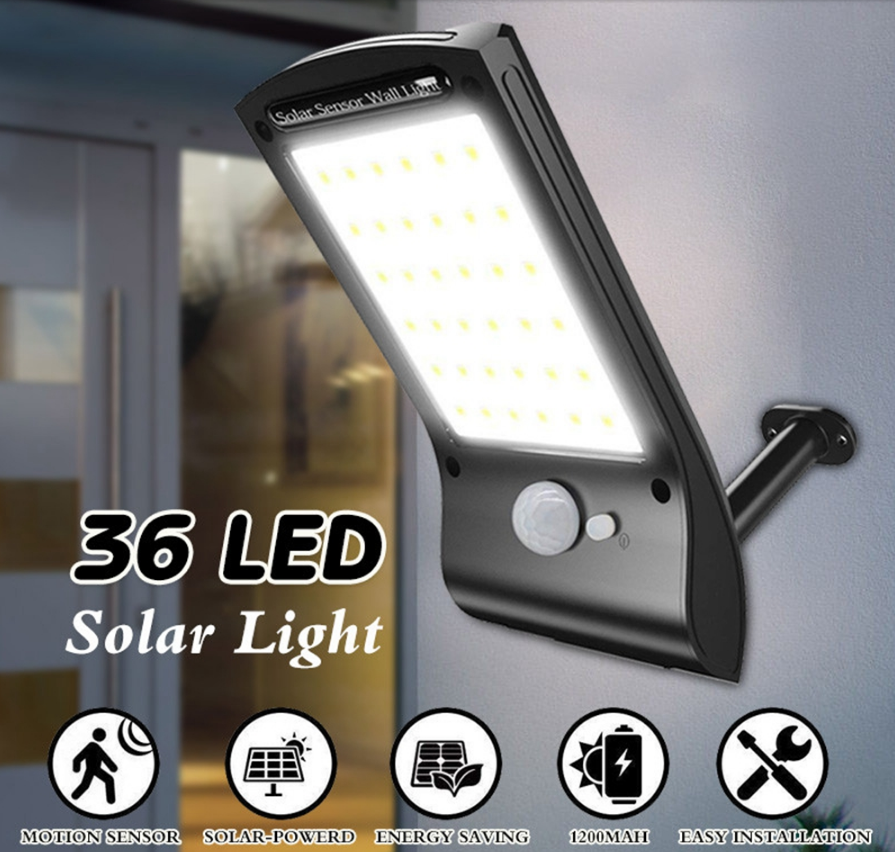 Motion Sensor Outdoor Garden Light with 36 LEDs Pi-Mart