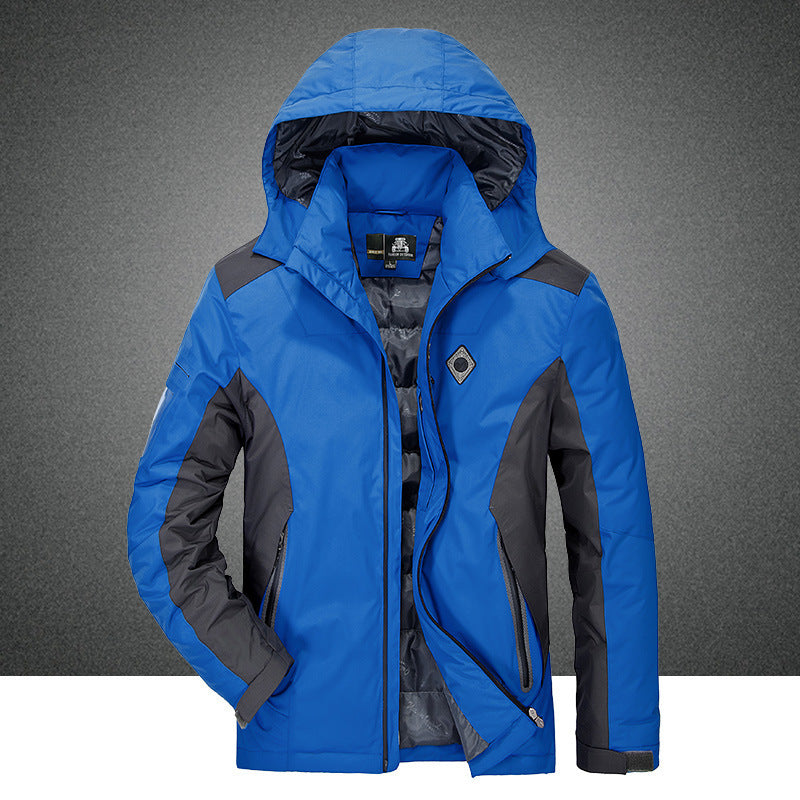 Men's Warm Down Jacket, Plus Size Windproof Coat Pi-Mart