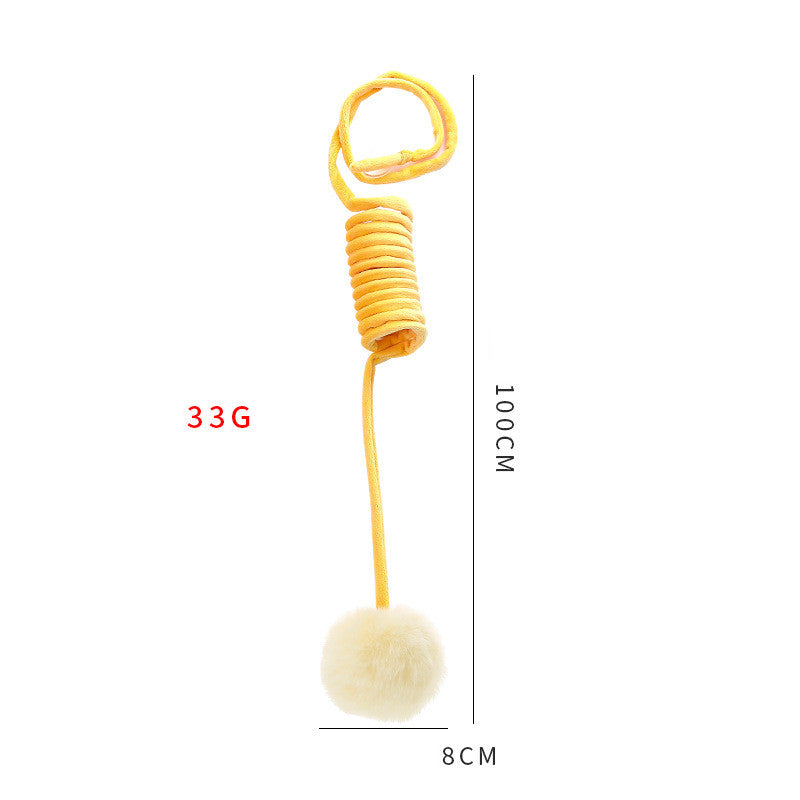 Cat Toy Self-Hi Sucker Spring Rabbit Hair Ball Interactive Play Pet Supplies Interactive Toys Pets Fashion