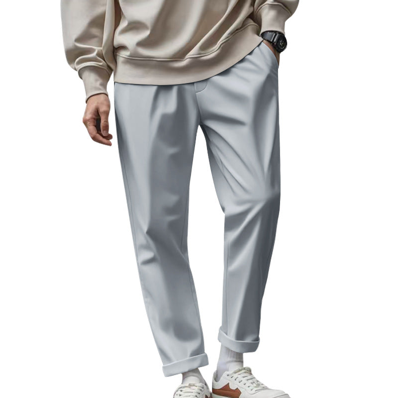 Men's Trousers With Pockets Casual Loose Comfortable Quick-drying Waist-tied Pants NorixaFashion.com