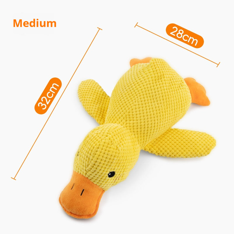 Pet Plush Toy Dog Calming Duck Stuffed Duck Toys Chew Toy Squeaky For Puppy Pet Teeth Cleaning Chew Pillow Toy Pet Supplies Pets Fashion