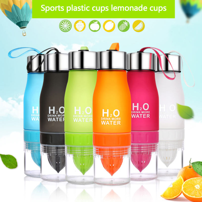Sports Plastic Lemon Water Bottle LadyShow.Store