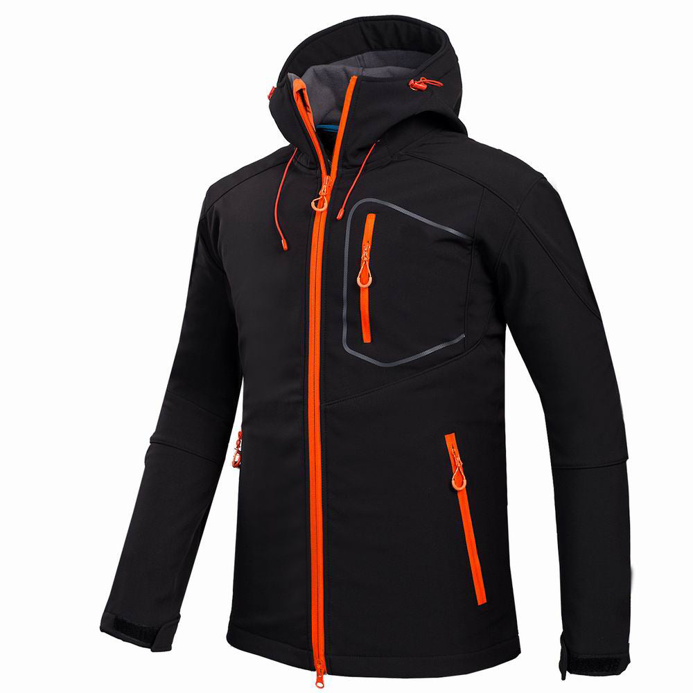 Men's Outdoor Softshell Jacket for Camping and Hiking Pi-Mart