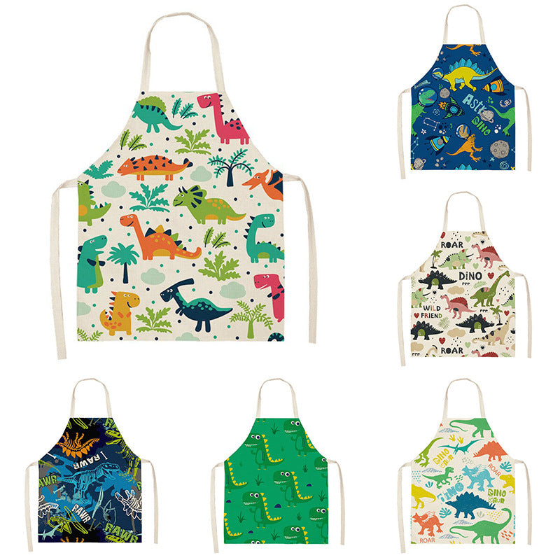 Cotton And Linen Kitchen Household Daily Use Sleeveless Coverall PearlNestDecor.com