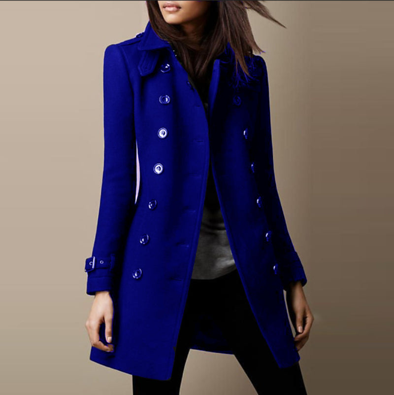 Simple And Fashionable Woolen Coat For Women NorixaFashion.com