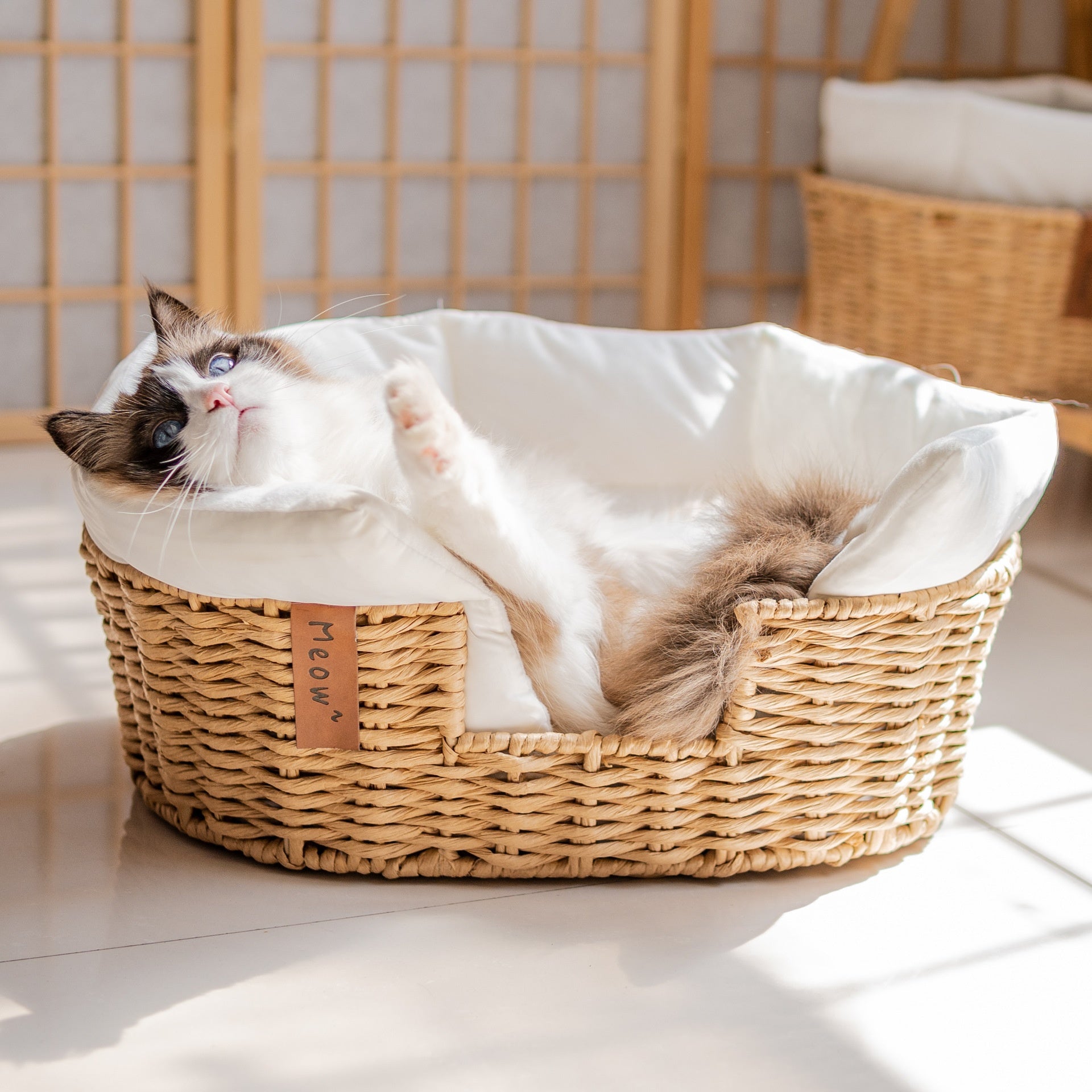 Hand-woven Warm Universal Rattan Basket Pet Nest Pets Fashion
