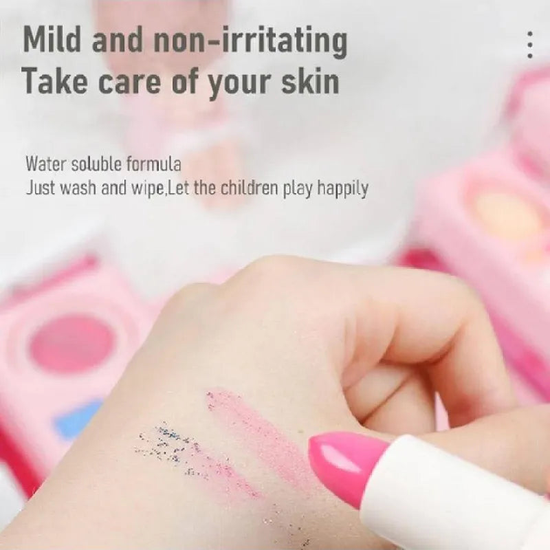 Children's Cosmetics Makeup Set Portable Box Simulation Nail Polish Play House Girl's Birthday Gift LadyShow.Store