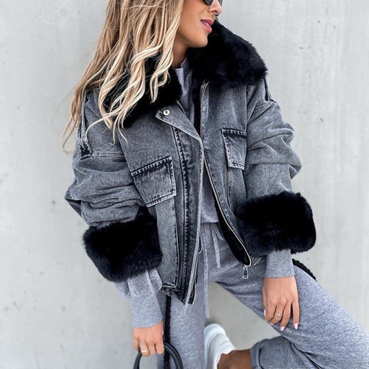 Thick Winter Women's Puffer Jacket for Warmth Pi-Mart