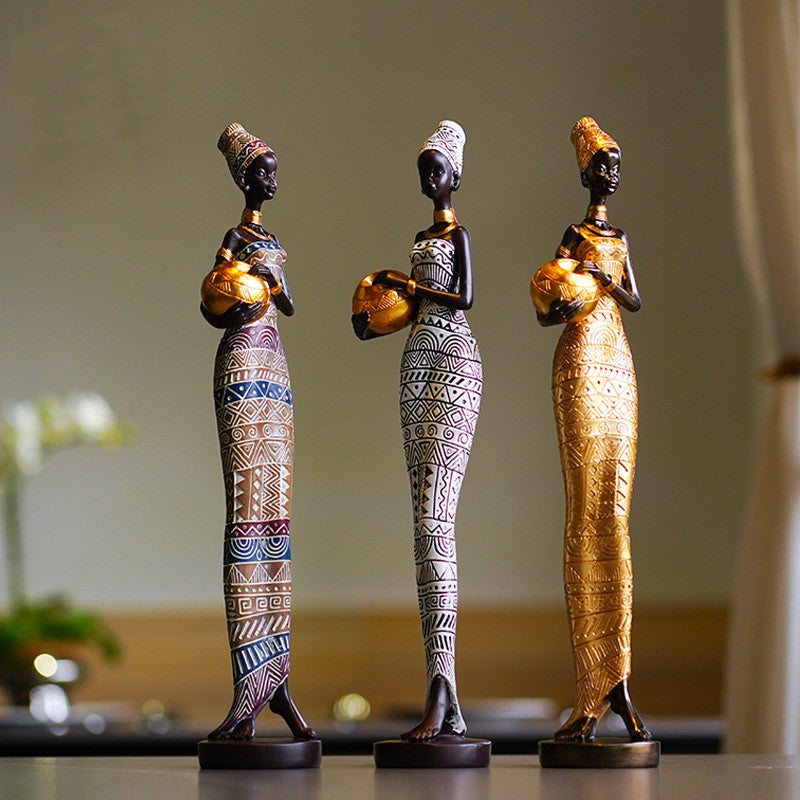 Sculpture Decorations For Black Women Figures PearlNestDecor.com