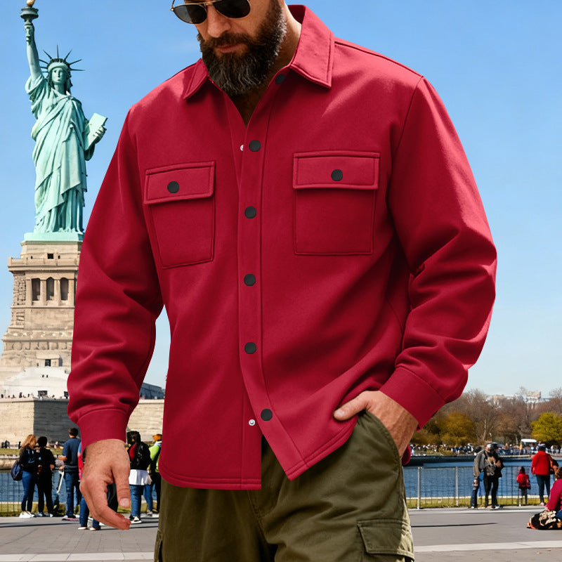 American Heavyweight Loose Fleece-lined Men's Outdoor Workwear Warm Jacket Best YouTube Store
