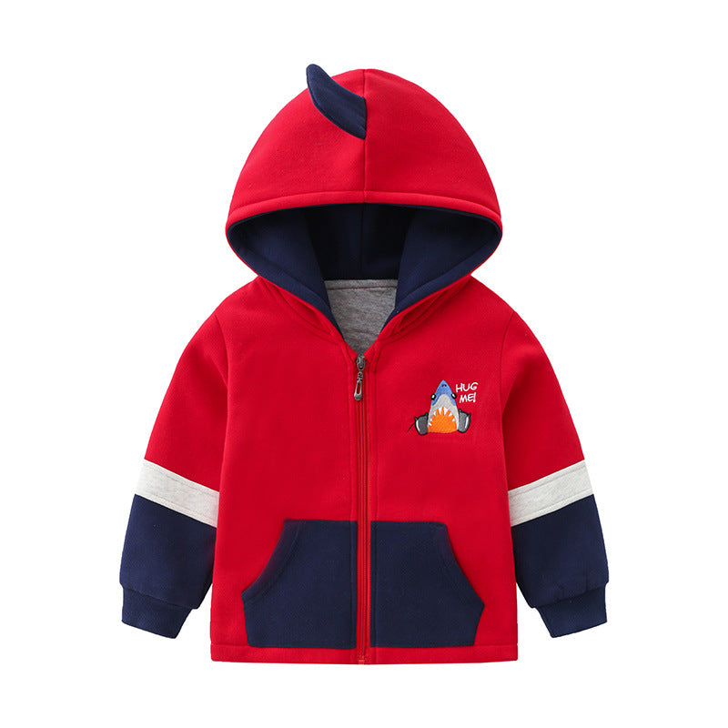 Children's Hooded Cotton Padded Zipper Jacket Pi-Mart