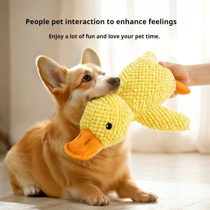 Pet Plush Toy Dog Calming Duck Stuffed Duck Toys Chew Toy Squeaky For Puppy Pet Teeth Cleaning Chew Pillow Toy Pet Supplies Pets Fashion