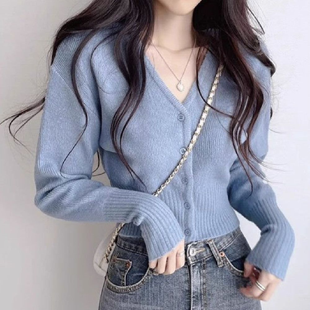 Stylish Short Knitted Cardigan NorixaFashion.com