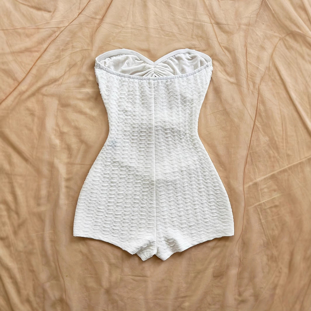 Knitted Texture Metallic Texture Slim Jumpsuit LadyShow.Store