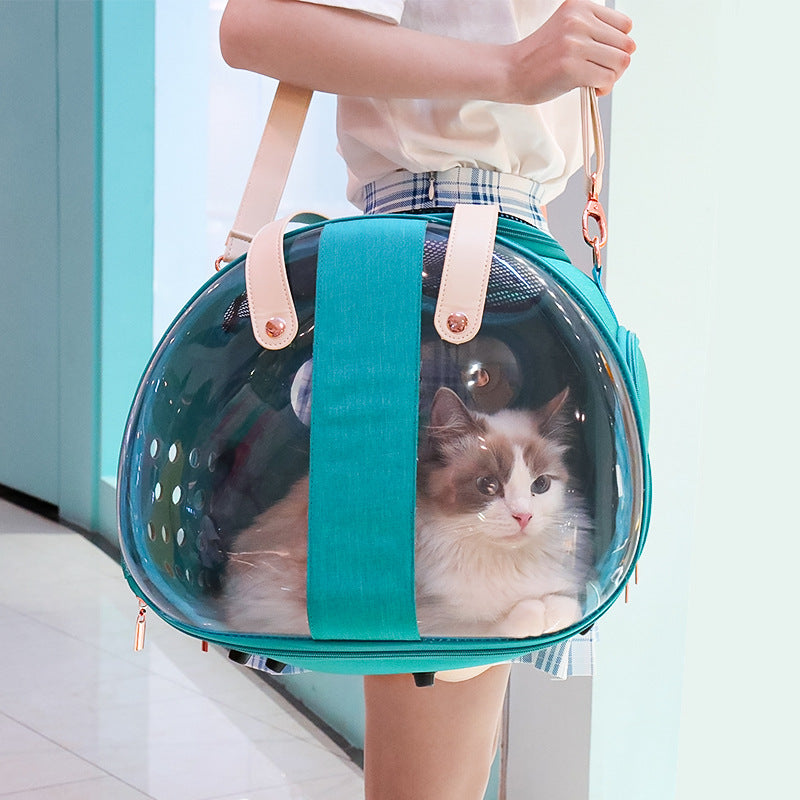 Double Fish Transparent Dog Bag Puppy Cat Cane Backpack Accessory Things Accessoires Bag Products Small Cage Pet Animal Seat Bed Double Fish Transparent Dog Bag Puppy Cat Cane Backpack Access Pets Fashion