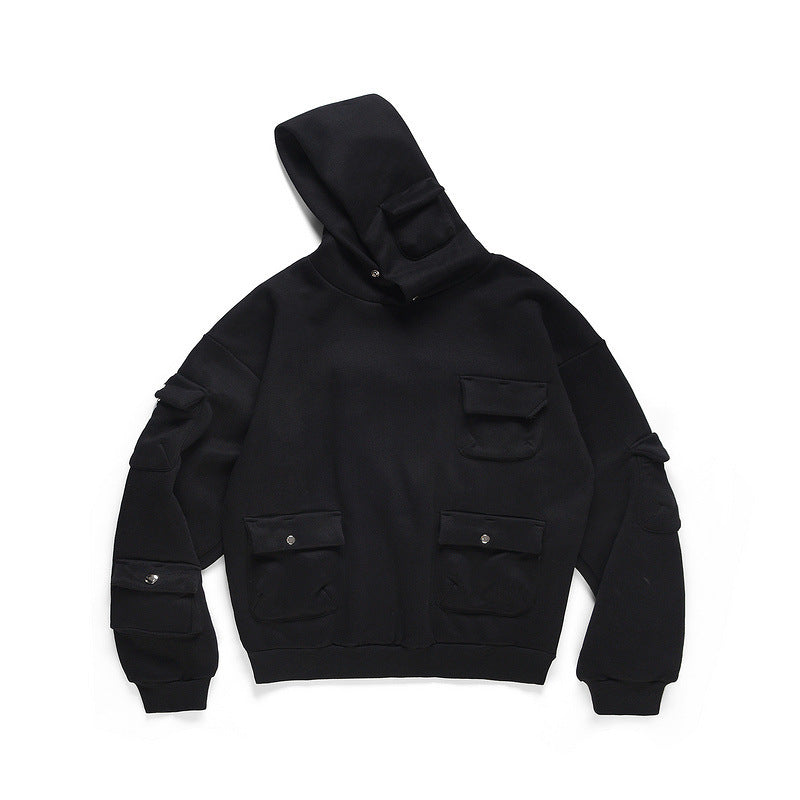 Heavyweight Multi-pocket Sweatshirt Oversize Hoodie