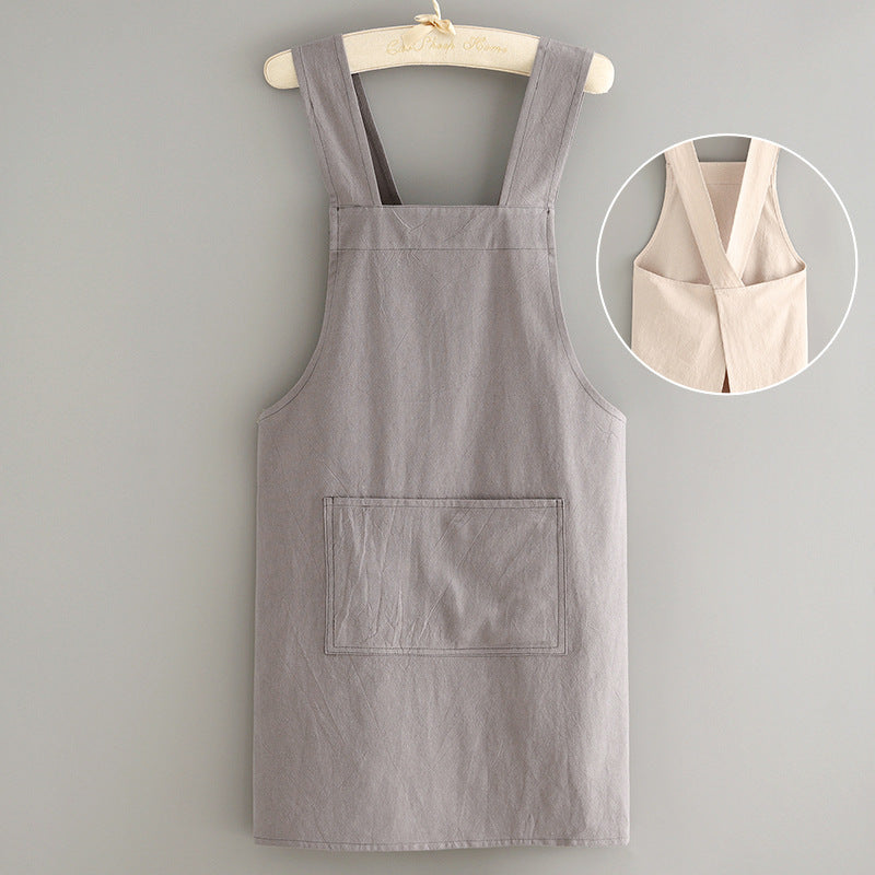 Canvas Breathable Cotton Linen Apron Household Kitchen Antifouling Wear-resistant PearlNestDecor.com