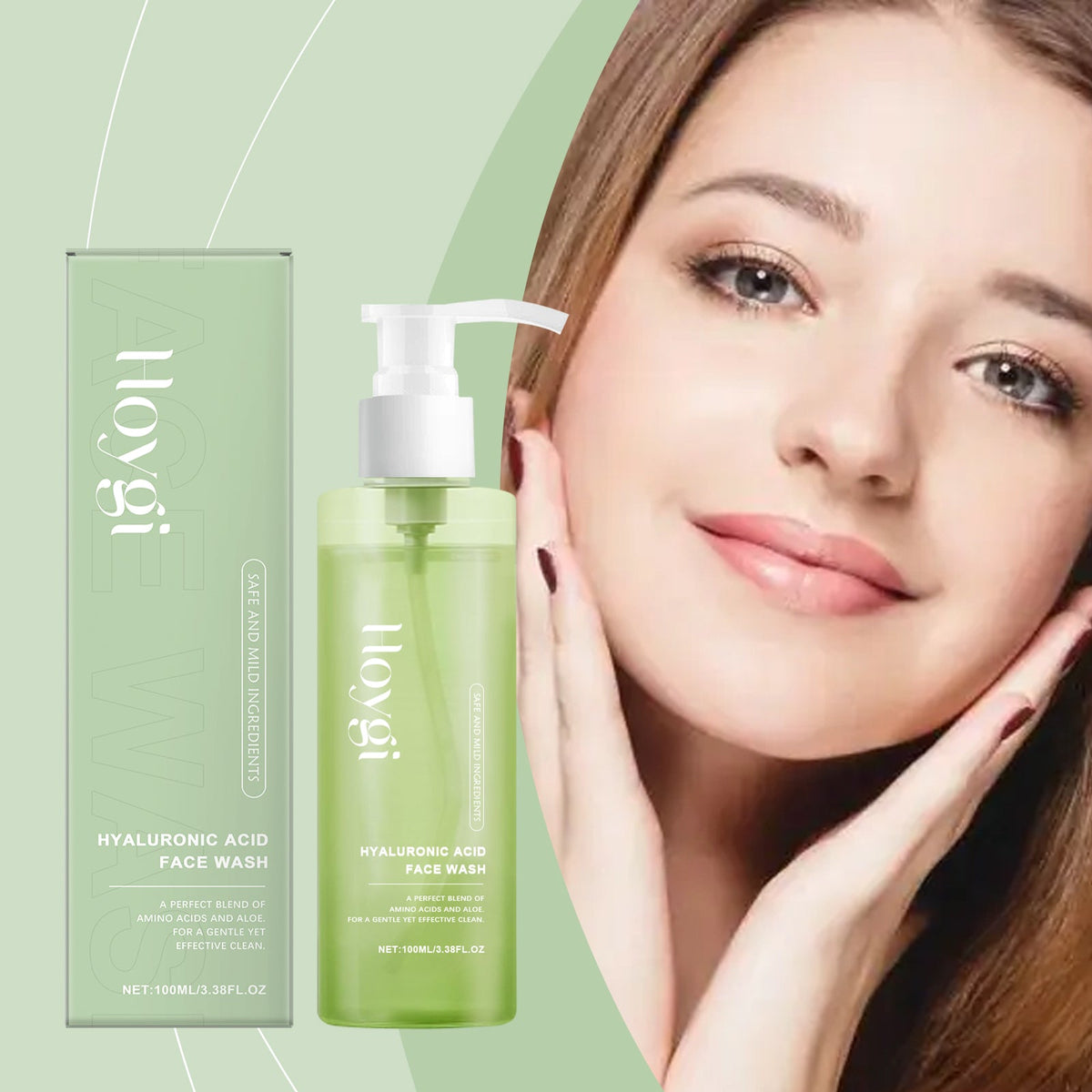 Cleansing Pores, Cleansing Facial Skin, Refreshing, Moisturizing, Smooth, Hyaluronic Acid Mild Cleansing Gel 1 0 0ml 1 Box Tri Light Beauty